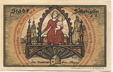 Schmölln - Stadt - 1921 - 75 Pfennig 