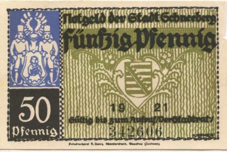 Schneeberg - Stadt - 1921 - 50 Pfennig 