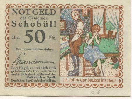 Schobüll (heute: Husum) - Gemeinde - -- - 50 Pfennig 