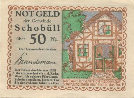 Schobüll (heute: Husum) - Gemeinde - -- - 50 Pfennig 