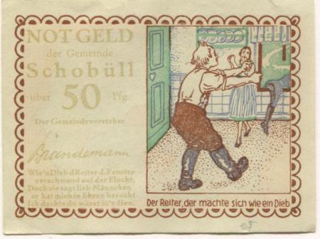 Schobüll (heute: Husum) - Gemeinde - -- - 50 Pfennig 