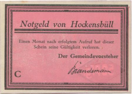 Schobüll-Hockensbüll (heute: Husum) - (Teil-)Gemeinde - -- - 50 Pfennig 