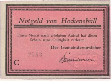 Schobüll-Hockensbüll (heute: Husum) - (Teil-)Gemeinde - -- - 50 Pfennig 
