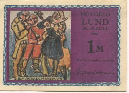 Schobüll-Lund (heute: Husum) - (Teil-)Gemeinde - -- - 1 Mark 
