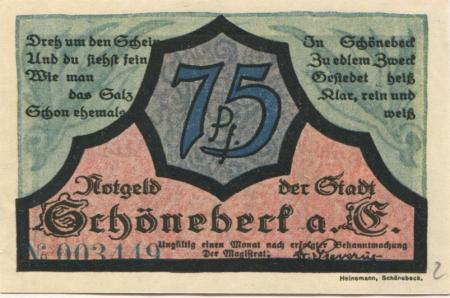 Schönebeck - Stadt - -- - 75 Pfennig 