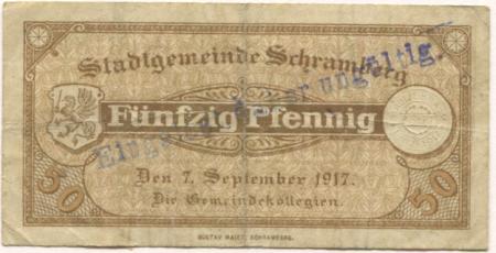 Schramberg - Stadt - 7.9.1917 - 50 Pfennig 