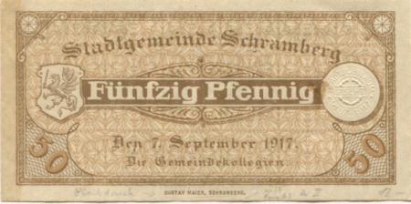 Schramberg - Stadt - 7.9.1917 - 50 Pfennig 