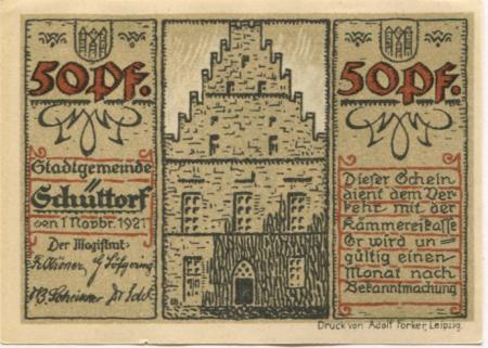 Schüttorf - Stadt - 1.11.1921 - 50 Pfennig 