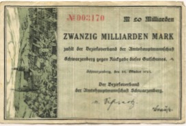 Schwarzenberg - Amtshauptmannschaft - 25.10.1923 - 20 Milliarden Mark 