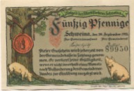 Schweina (heute: Liebenstein (Bad) - Marktflecken - 20.9.1921 - 50 Pfennig 