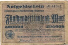 Schwerin - Mecklenburg-Schwerinsches Staatsministerium - 10.8.1923 - 500000 Mark 