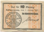 Schwersenz (heute: PL-Swarzedz) - Stadt - 1.1.1917 - 10 Pfennig 