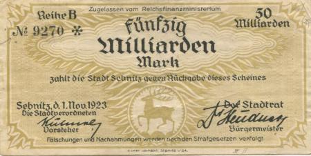 Sebnitz - Stadt - 1.11.1923 - 50 Milliarden Mark 