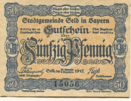Selb - Stadt - 25.11./5.12.1917 - 50 Pfennig 