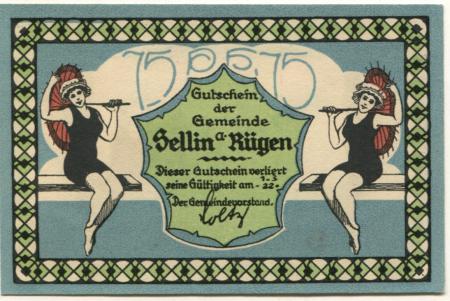 Sellin - Gemeinde - - 1.3.1922 - 75 Pfennig 