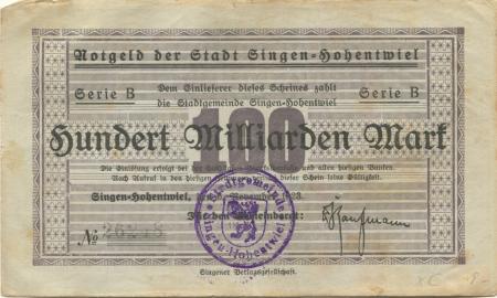 Singen - Stadt - 6.11.1923 - 100 Milliarden Mark 