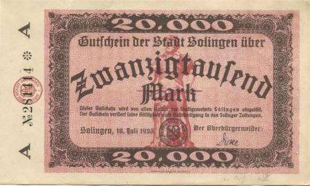 Solingen - Stadt - 10.7.1923 - 20000 Mark 