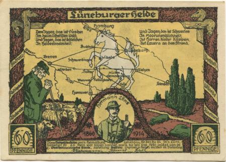 Soltau - Heimatbund Lohengau - - Ende 1921 - 60 Pfennig 