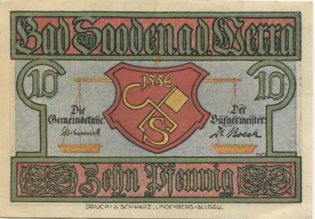 Sooden (Bad) - Gemeinde - -- - 10 Pfennig 