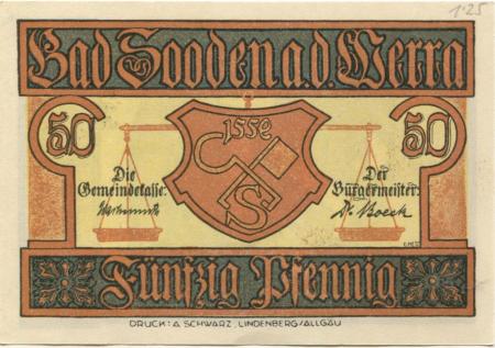 Sooden (Bad) - Gemeinde - -- - 50 Pfennig 