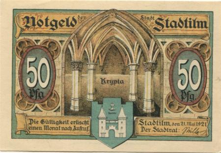Stadtilm - Stadt - 21.5.1921 - 50 Pfennig 