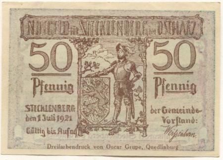 Stecklenberg (heute: Thale) - Gemeinde - 1.7.1921 - 50 Pfennig 