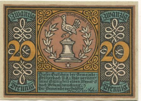Stützerbach (heute: Ilmenau) - Gemeinde (preußischer Anteil) - Weihnachten 1921 - 20 Pfennig 