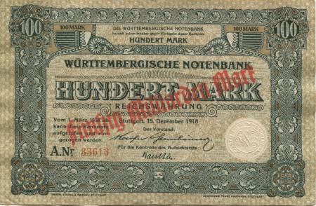 Stuttgart - Württembergische Notenbank - -- - 50 Milliarden Mark 