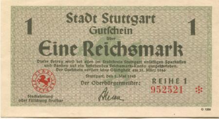 Stuttgart - Stadt - 1.5.1945 - 1 Mark 