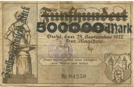 Suhl - Stadt - -- - 500000 Mark 