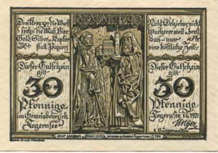 Tegernsee - Gemeinde - 1.6.1921 - 30 Pfennig 
