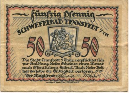 Tennstedt (Bad) - Gemeinde - -- - 50 Pfennig 