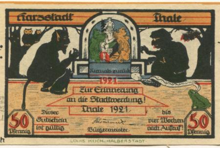 Thale - Stadt - 1921 - 50 Pfennig 