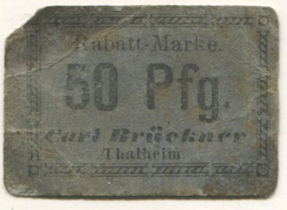 Thalheim - Brückner, Carl, Kolonialwaren - -- - 50 Pfennig 