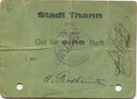 Thann - Stadt - 1914 - 1 Mark 