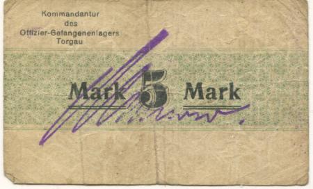 Torgau - Offizier-Gefangenenlager - -- - 5 Mark 