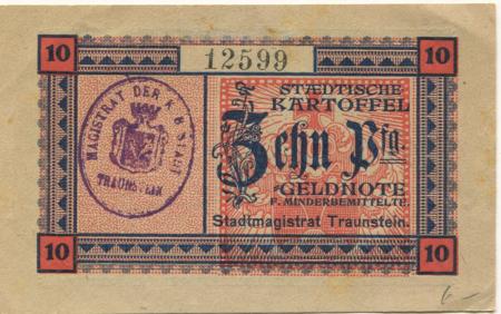 Traunstein - Stadt - 1917 - 10 Pfennig 