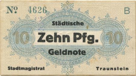 Traunstein - Stadt - -- - 10 Pfennig 