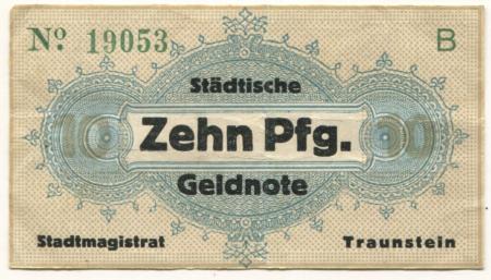 Traunstein - Stadt - -- - 10 Pfennig 