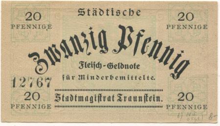 Traunstein - Stadt - -- - 20 Pfennig 