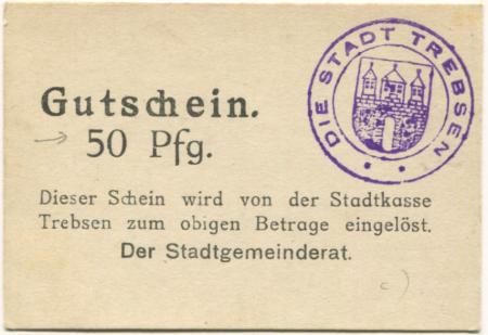 Trebsen - Stadt - -- - 50 Pfennig 