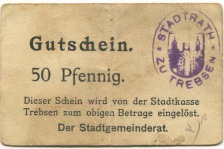 Trebsen - Stadt - -- - 50 Pfennig 