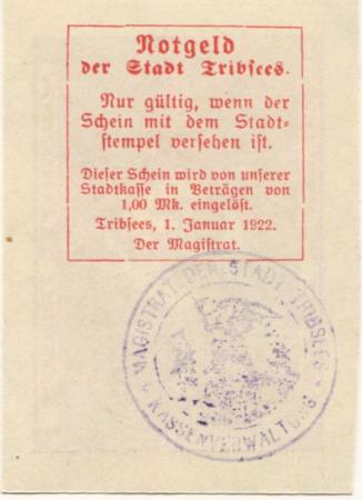 Tribsees - Stadt - 1.1.1922 - 25 Pfennig 