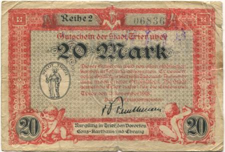 Trier - Stadt - 13.11.1918 - 20 Mark 