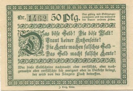 Trier - Stadttheater - 5.2.1921 - 50 Pfennig 