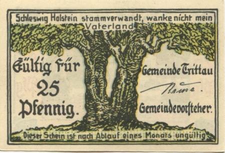 Trittau - Gemeinde - -- - 25 Pfennig 