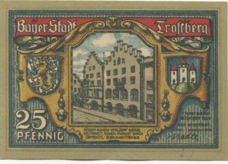 Trostberg - Stadt - Dezember 1920 - 25 Pfennig 