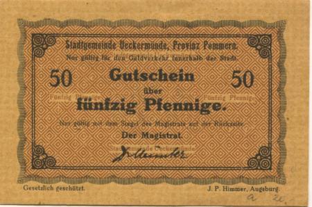 Ueckermünde - Stadt - -- -  50 Pfennig 