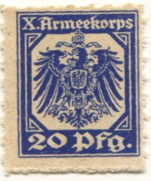 Uetze - X.Armeekorps, Gefangenenlager Forst - -- - 20 Pfennig 