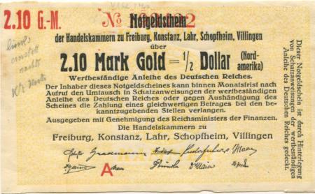 Villingen - Handelskammer - -- - 2.10 Gold-Mark 